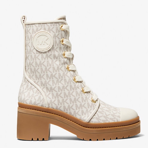 Michael Kors Corey Logo Combat Boot- New - Picture 1 of 6